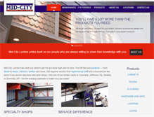 Tablet Screenshot of midcitylumber.com
